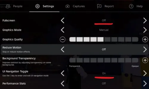 roblox settings for fisch